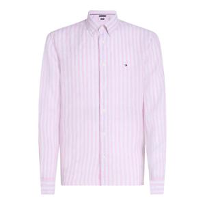 Tommy Hilfiger Regular Fit Classic Pink Stripe Linen Shirt